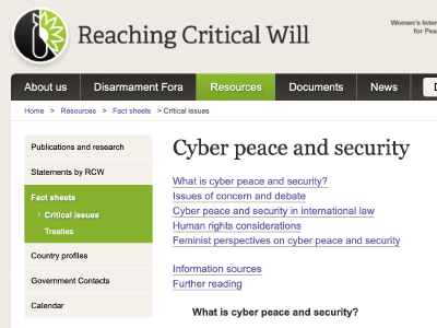 Feminist perspectives on cyber security