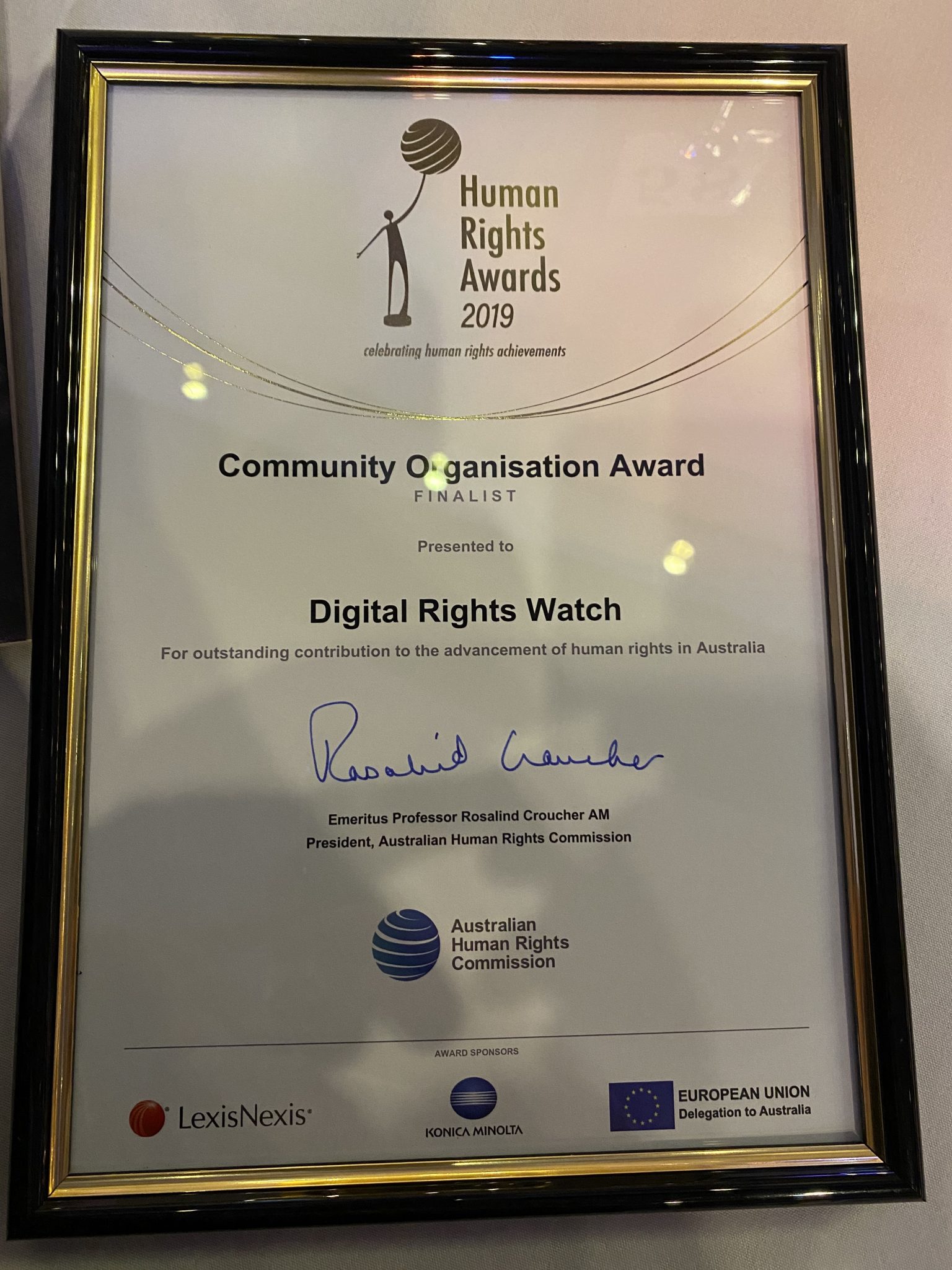Australian Human Rights Award Finalist Digital Rights Watch